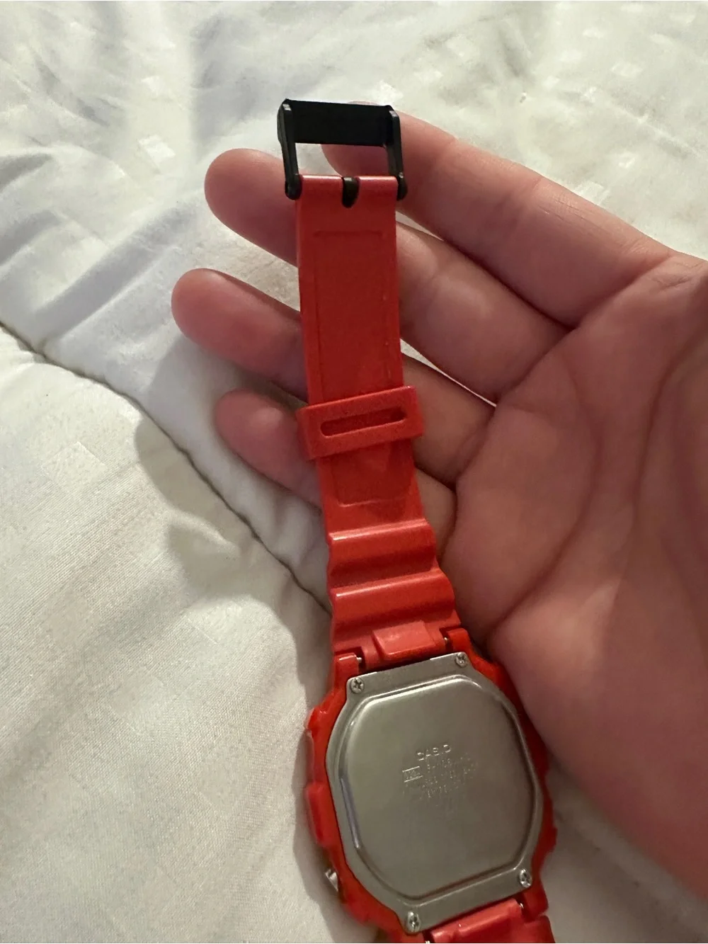 Casio F108WH Red Digital Watch Mens Alarm Stopwatch Water Resistant